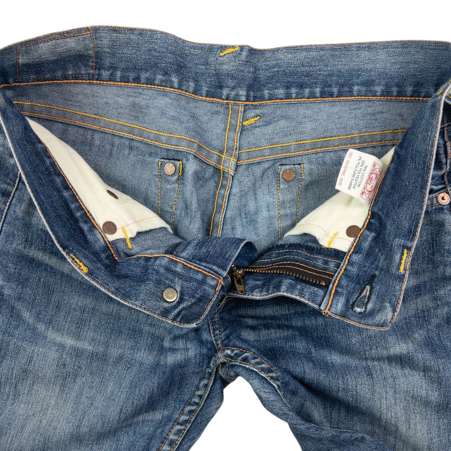 Vintage Evisu Donna Painted Daicock Denim Jeans Womens Size W29