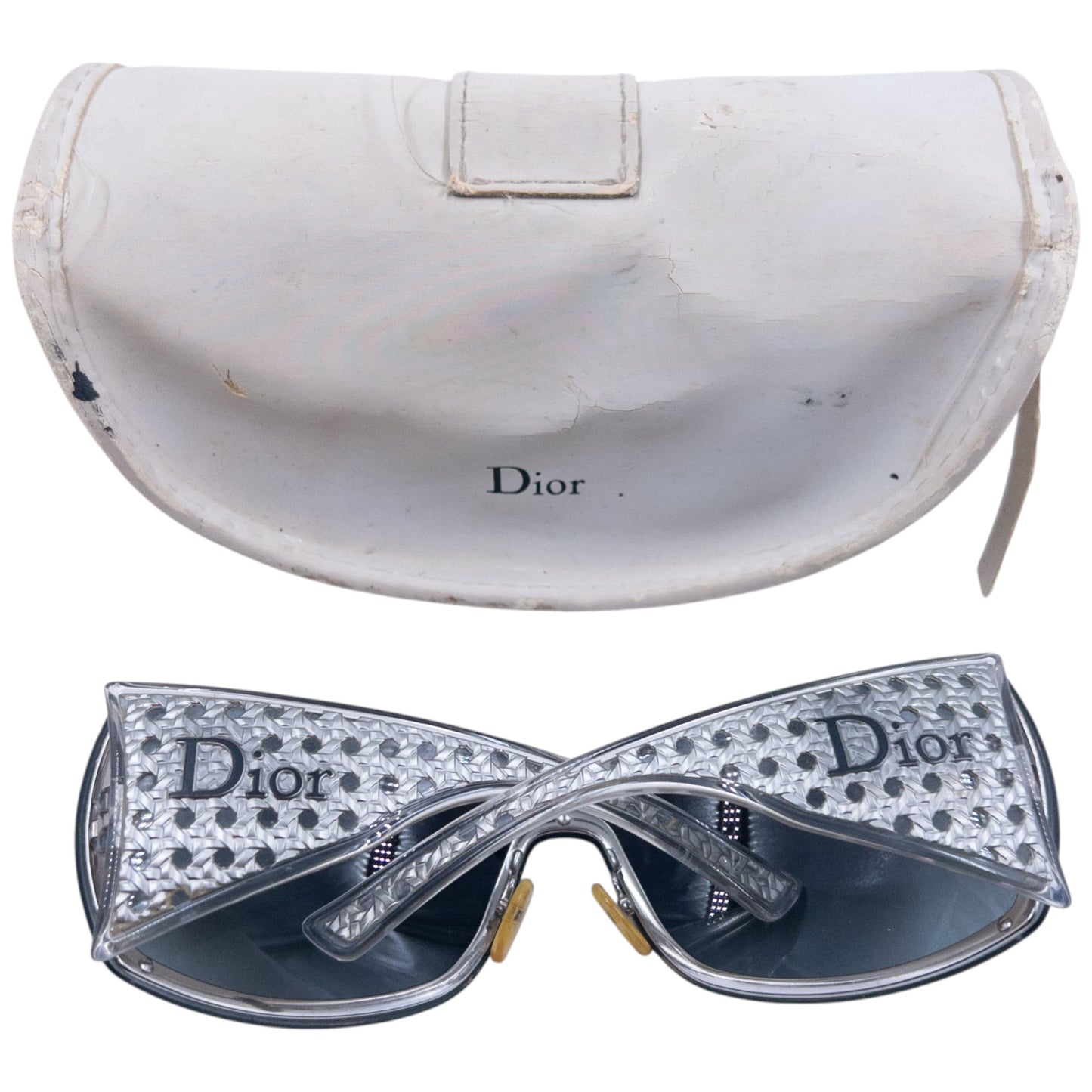 Vintage 2000s Dior Quadrille Shield Sunglasses