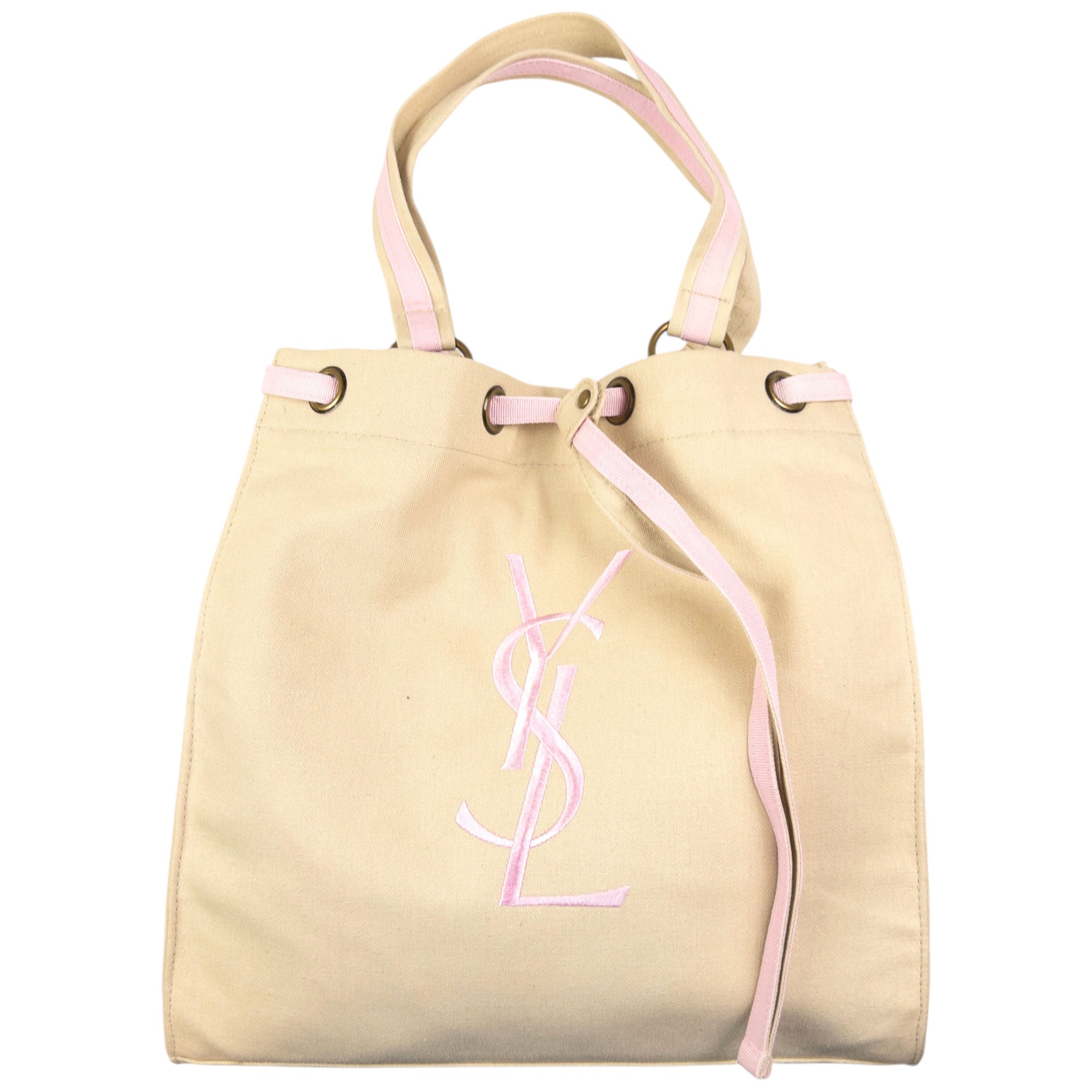 Vintage YSL Yves Saint Laurent Embroidered Tote Shoulder Bag