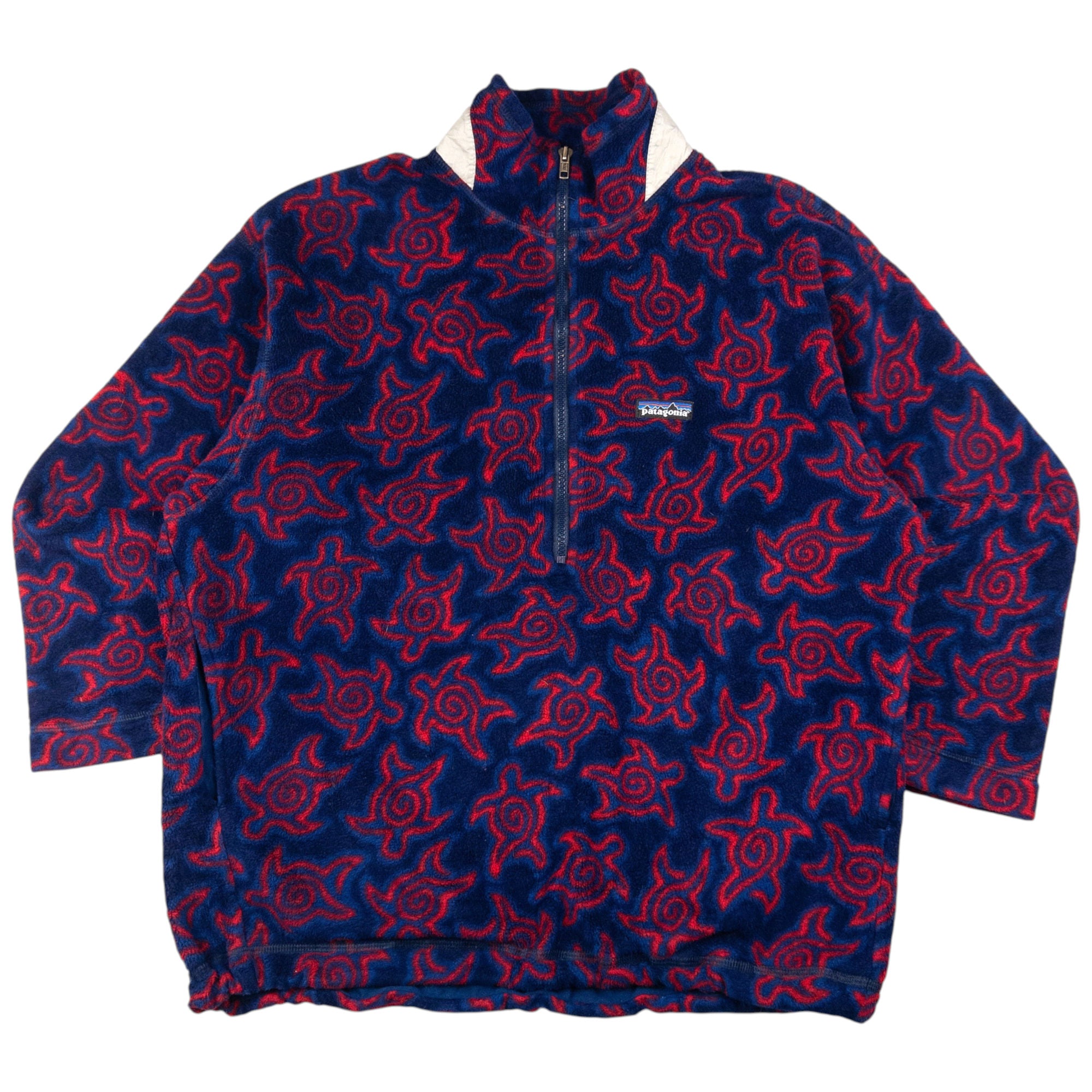 Vintage Patagonia Turtle Print Half Zip Fleece Sweatshirt Size S