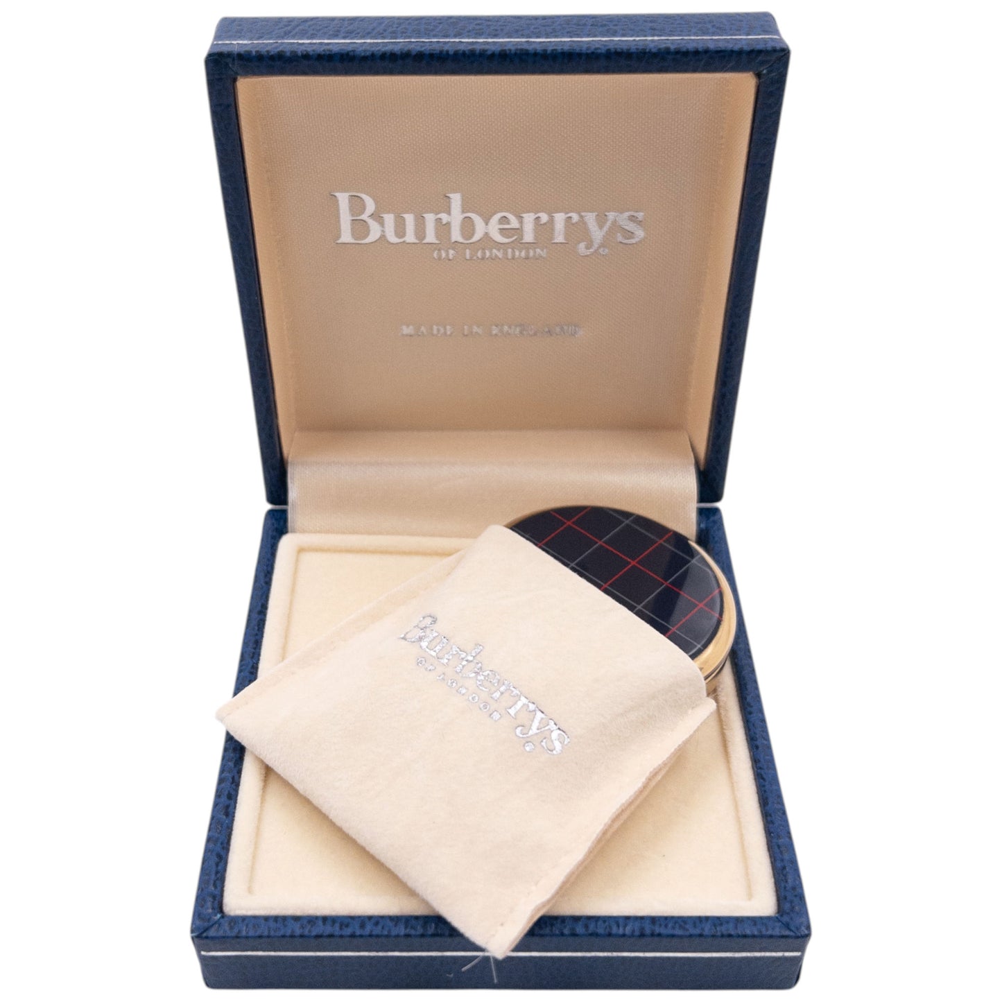 Vintage 90s Burberry Nova Check Compact Pill Box