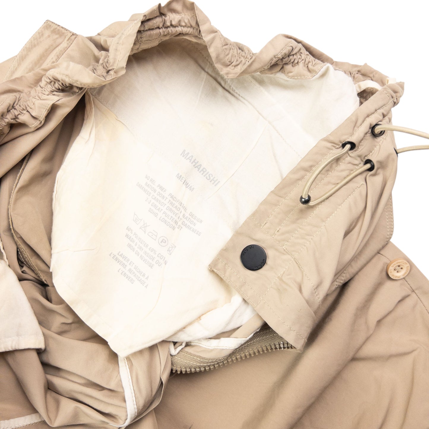 Vintage Maharishi Embroidered Dragon Roll Up Trousers Size M