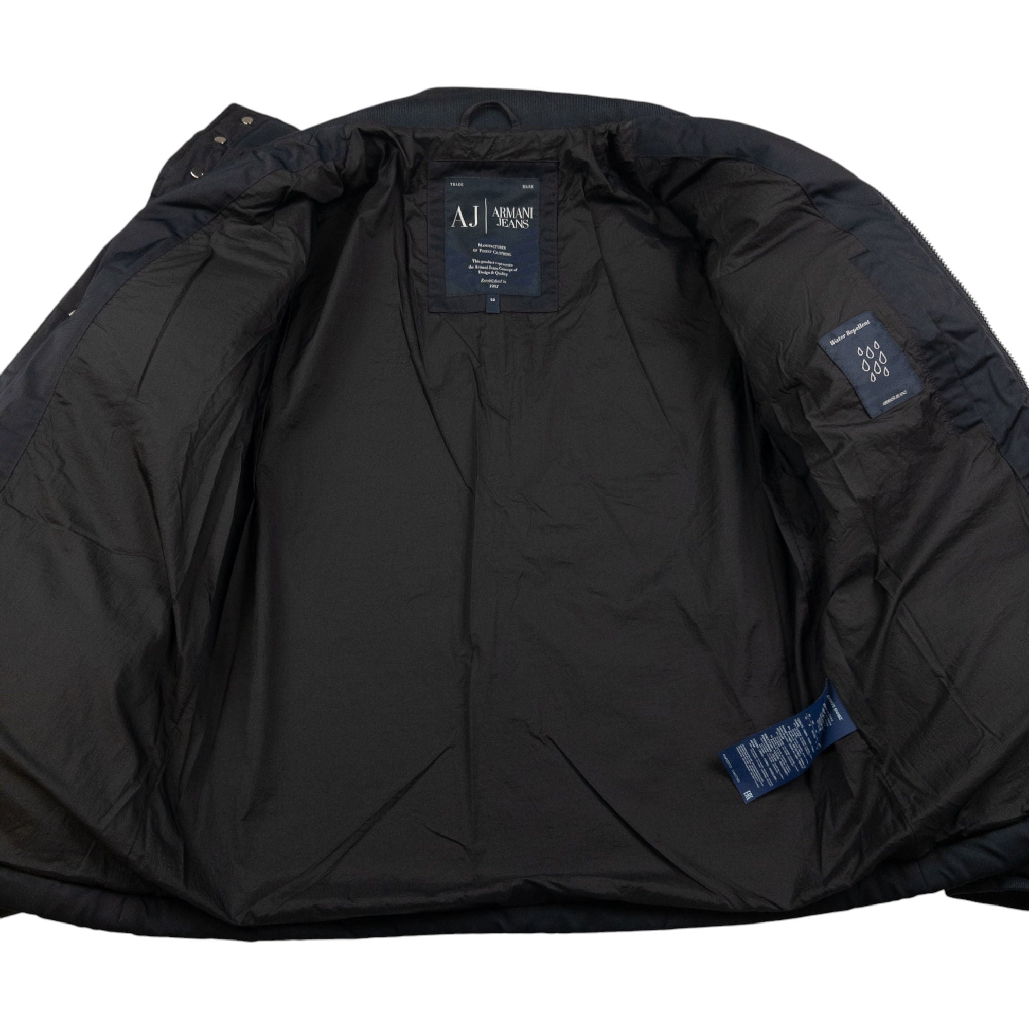Vintage Armani Jeans Zip Up Padded Jacket Size M