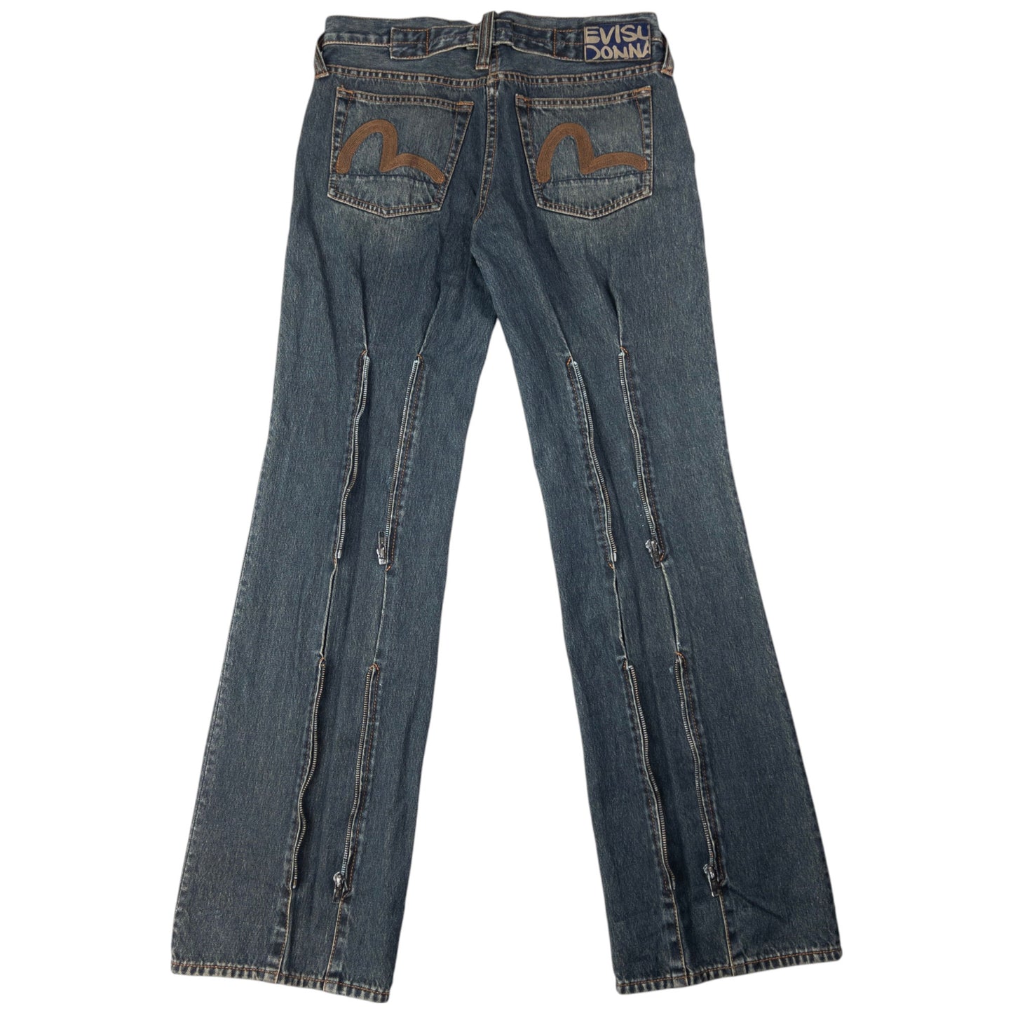 Vintage Evisu Zip Bondage Double Gull Japanese Denim Jeans Size W30