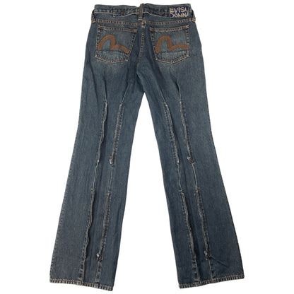 Vintage Evisu Zip Bondage Double Gull Japanese Denim Jeans Size W30