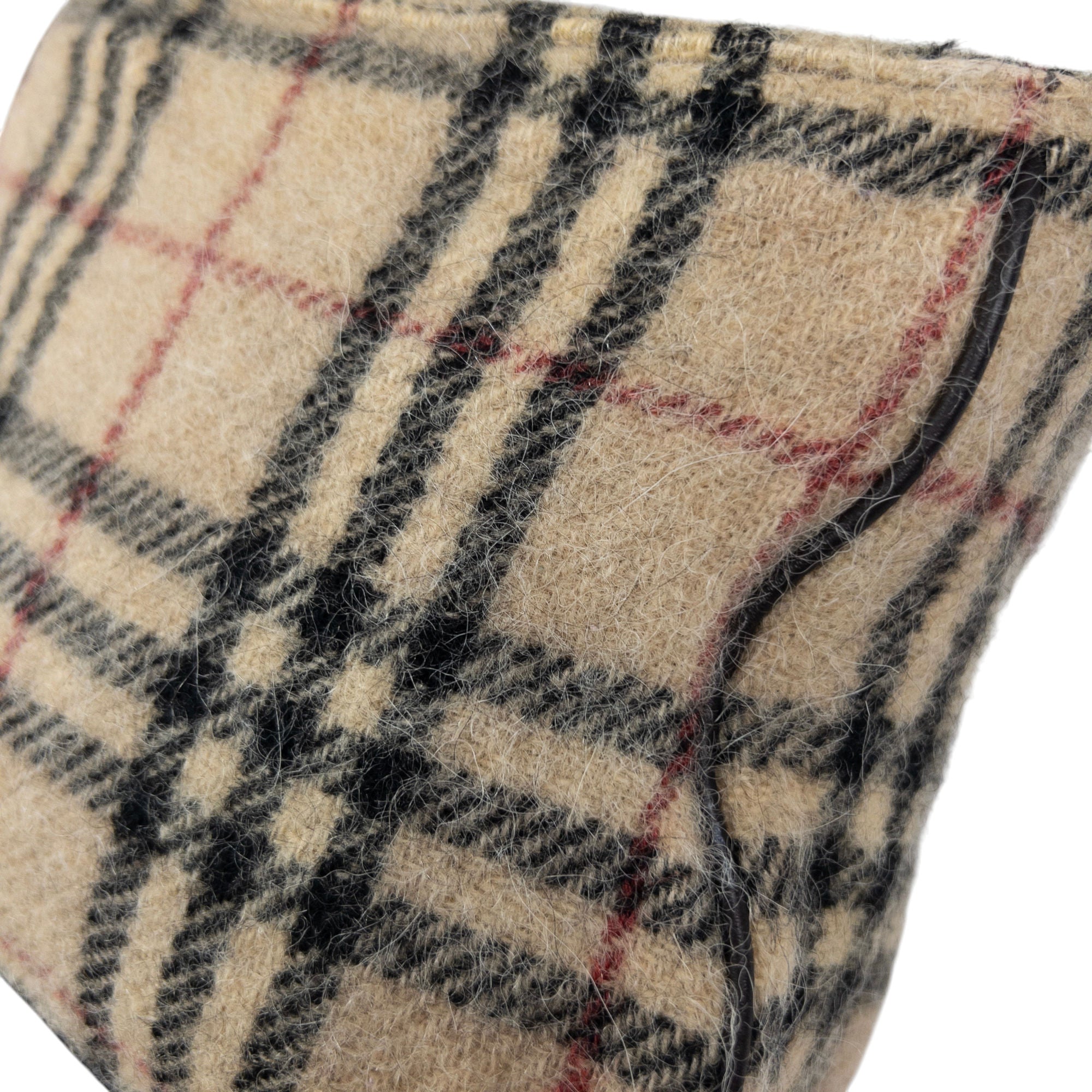 Vintage Burberry Nova Check Wool Shoulder Bag