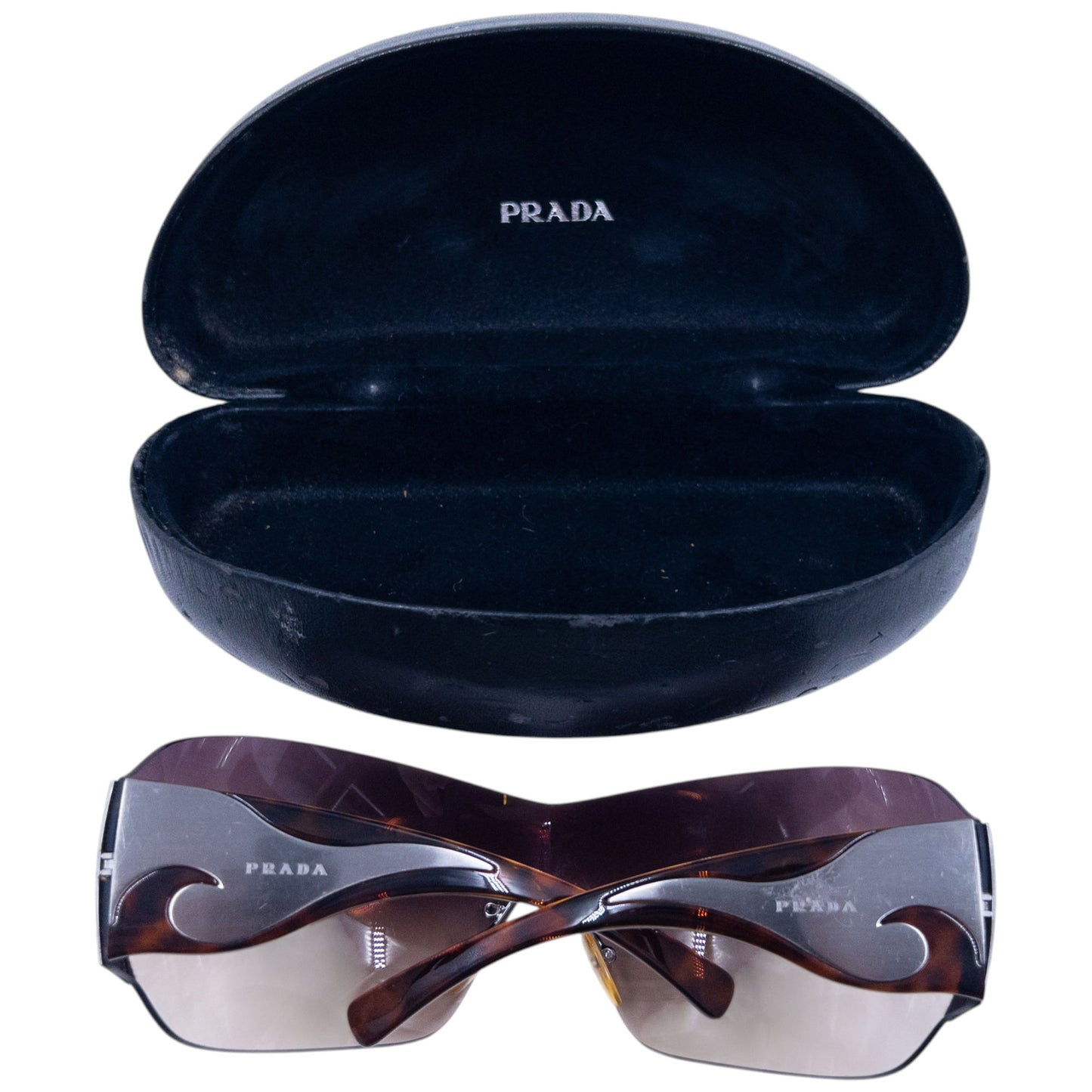Vintage 2000s Prada Tortoise Shell Swirl Sunglasses