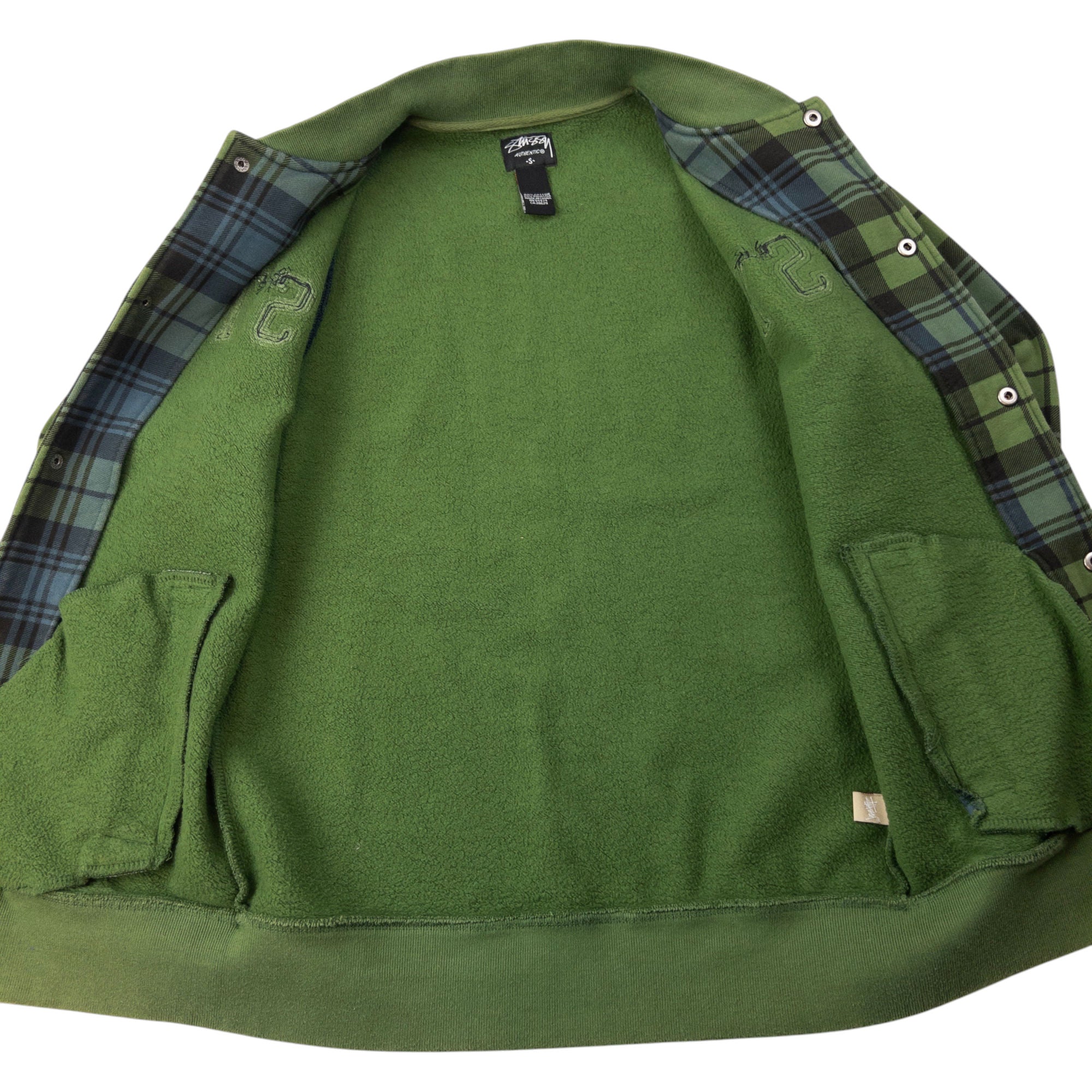 Vintage Stussy Tartan Bomber Jacket Size S