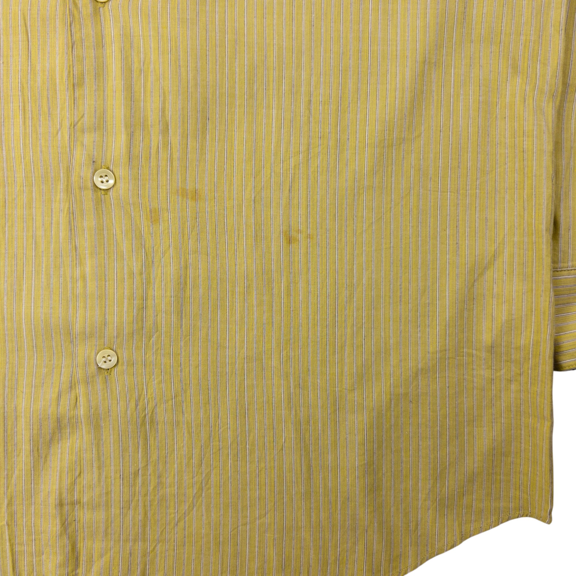 Vintage Issey Miyake Striped Long Sleeve Button Up Shirt Size M