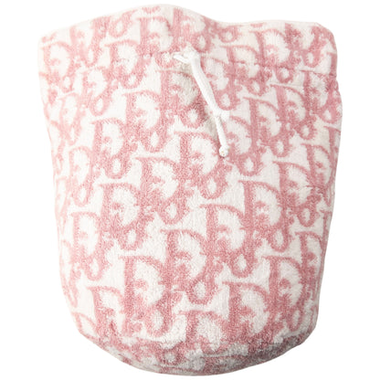 Vintage Dior Monogram Terry Cloth Drawstring Bag