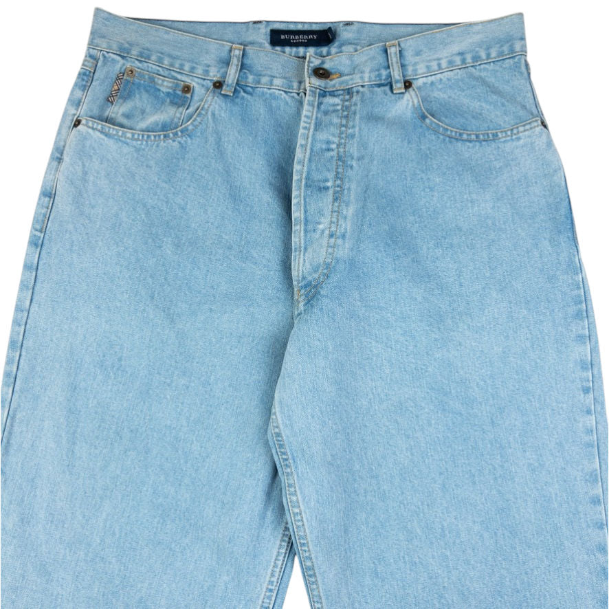 Vintage Burberry Embroidered Denim Jeans Size W33