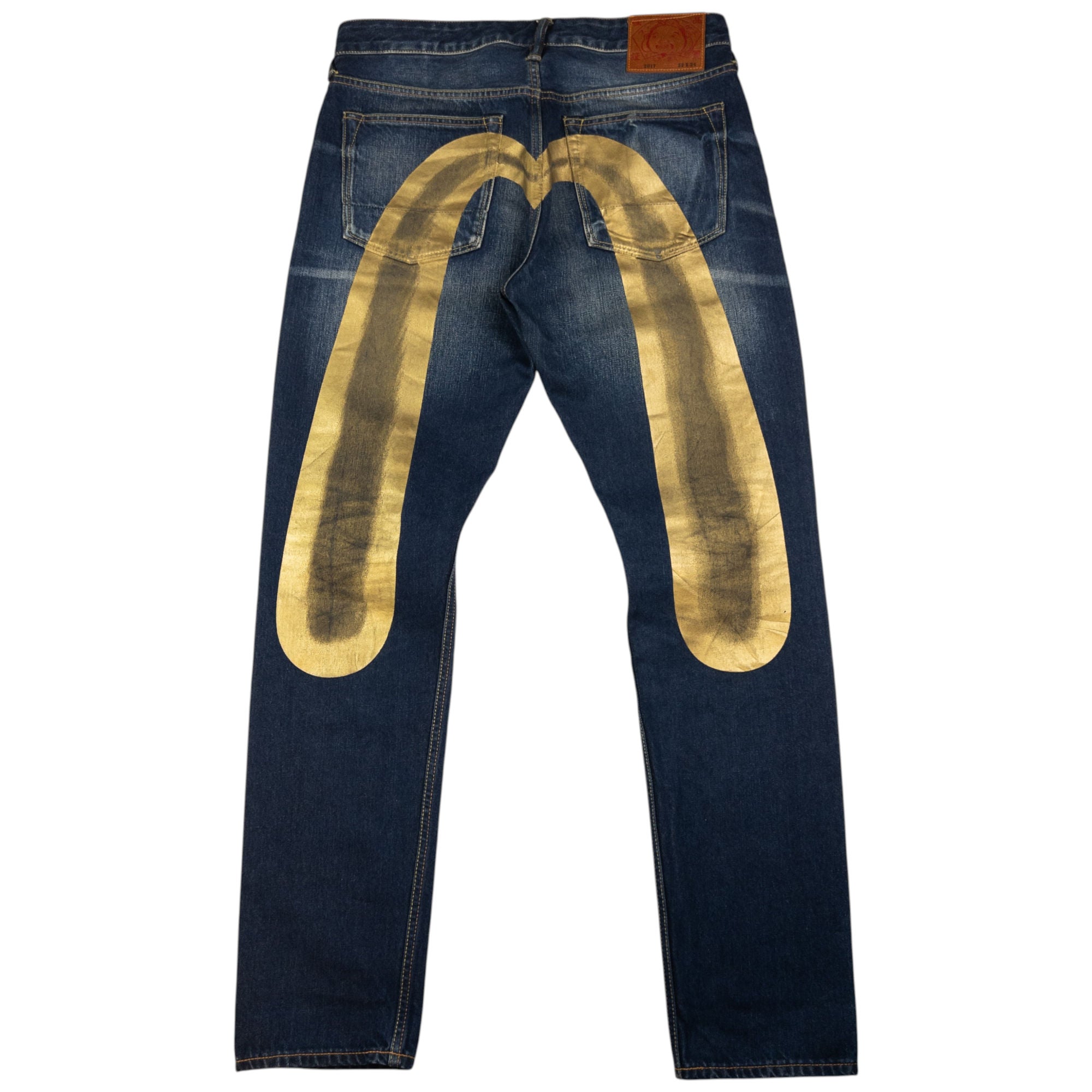 Vintage Evisu Painted Daicock Japanese Denim Jeans Size W33