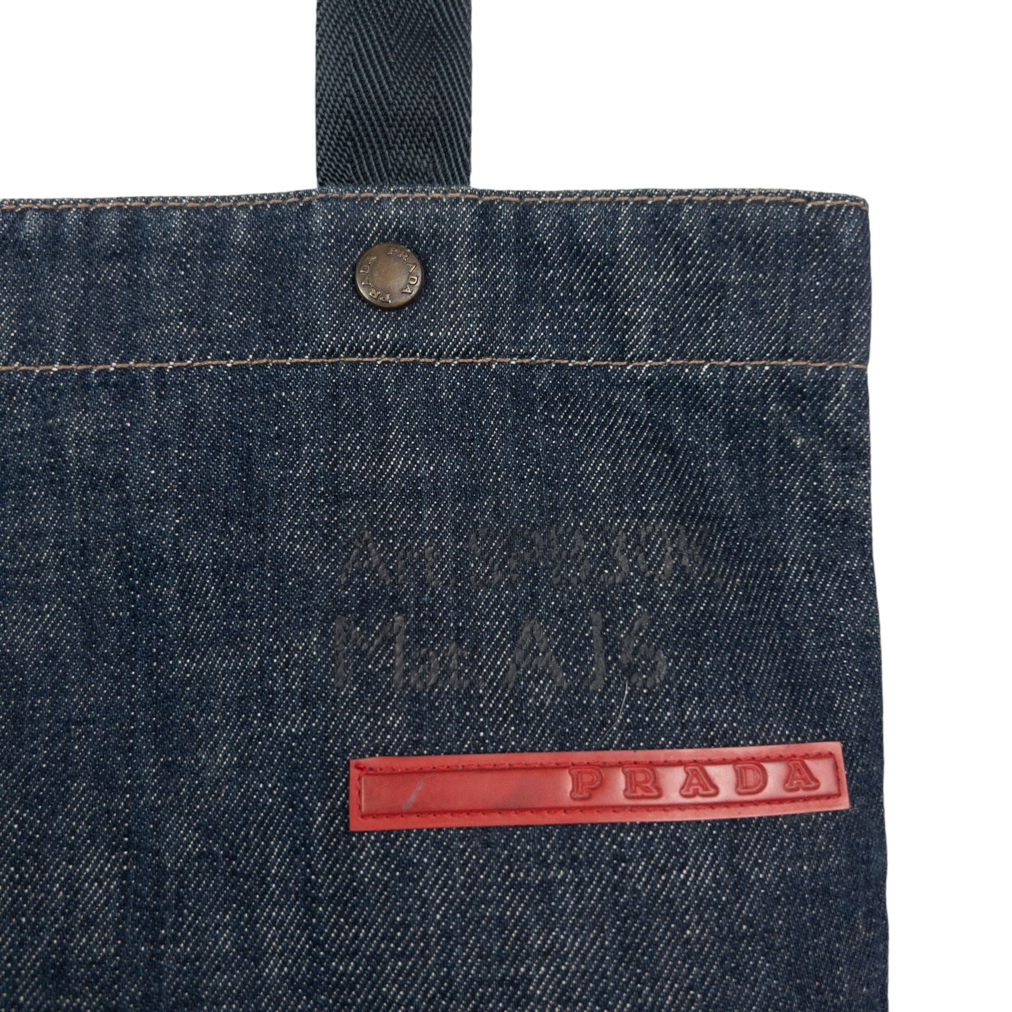Vintage Prada Sport Denim Tote Shoulder Bag