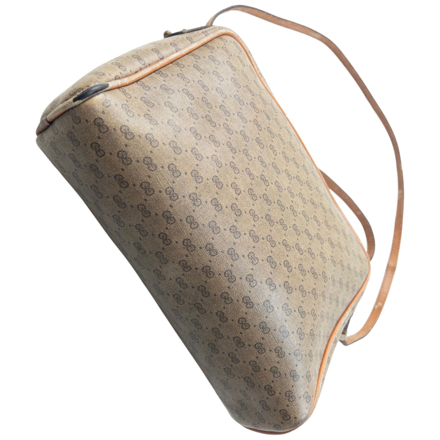 Vintage 80s Gucci Monogram Leather Crossbody Bag