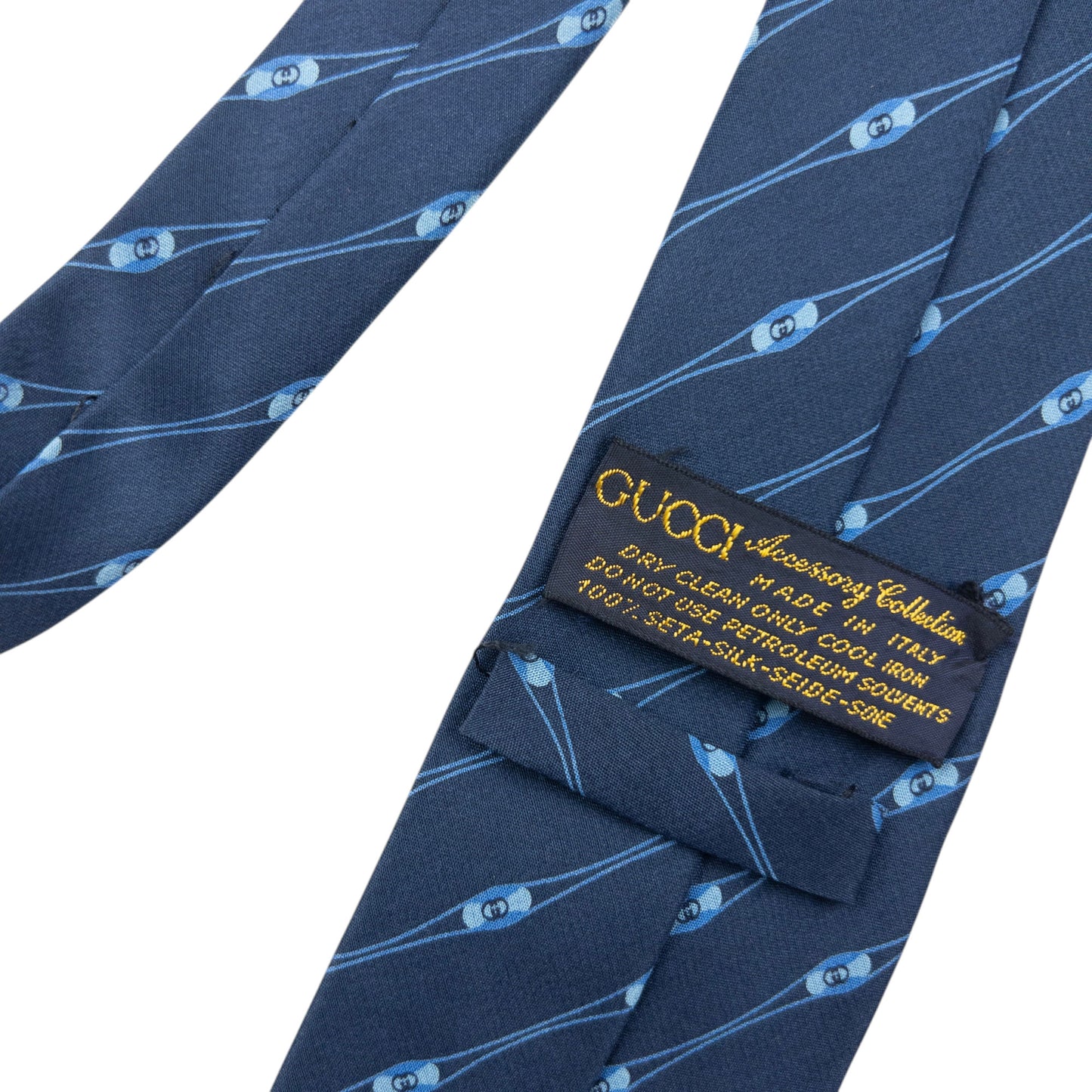 Vintage 90s Gucci Striped Monogram Silk Tie