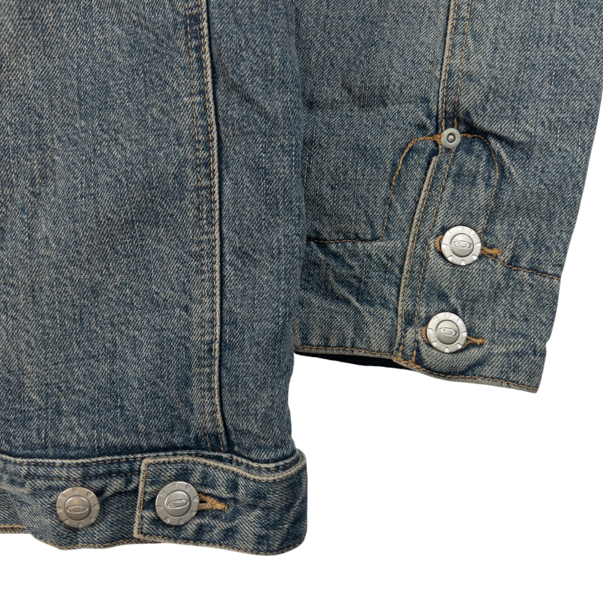 Vintage Oakley Sherpa Fleece Lined Denim Jacket Size M