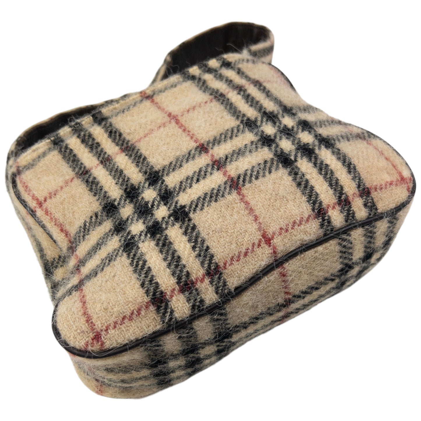 Vintage Burberry Nova Check Wool Shoulder Bag