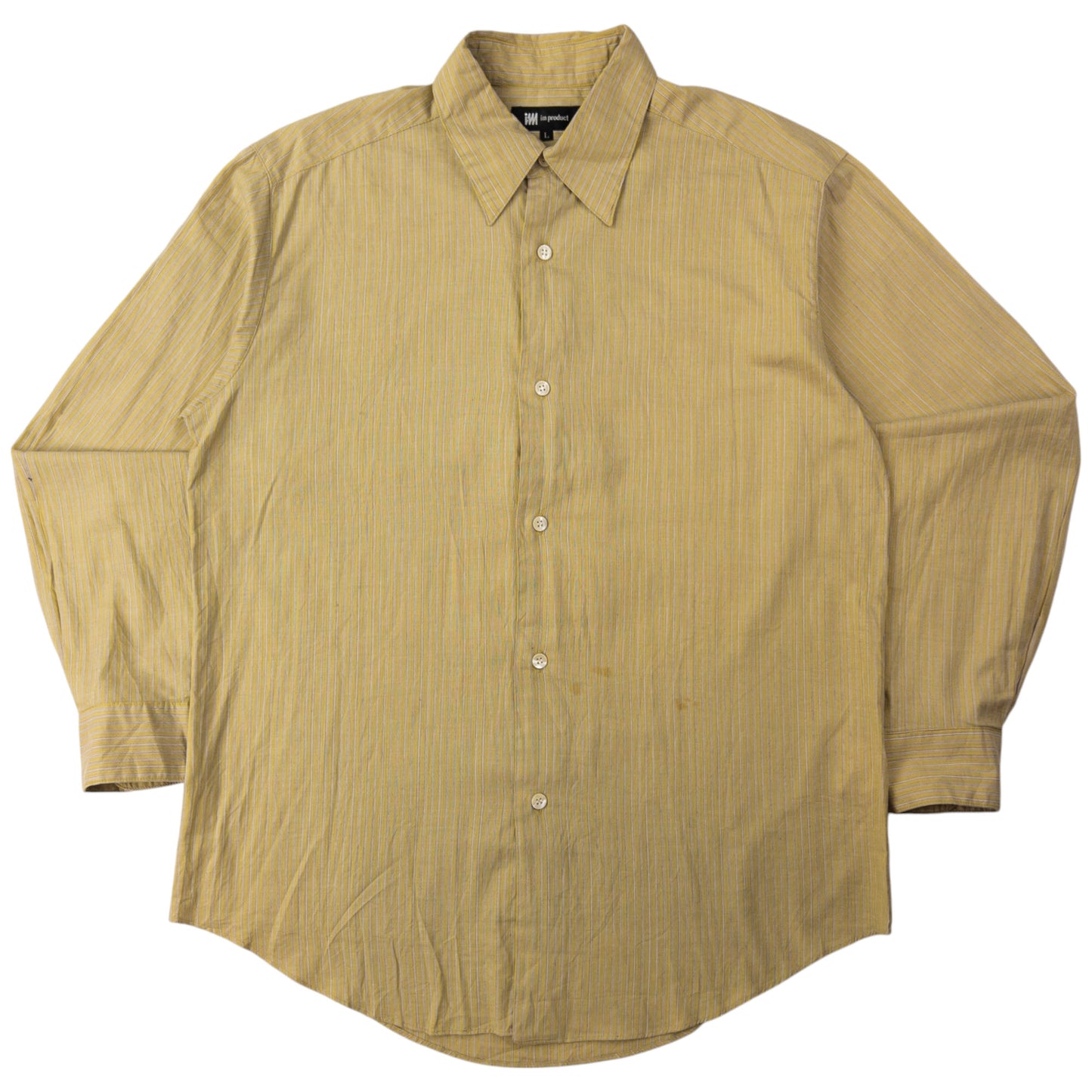 Vintage Issey Miyake Striped Long Sleeve Button Up Shirt Size M
