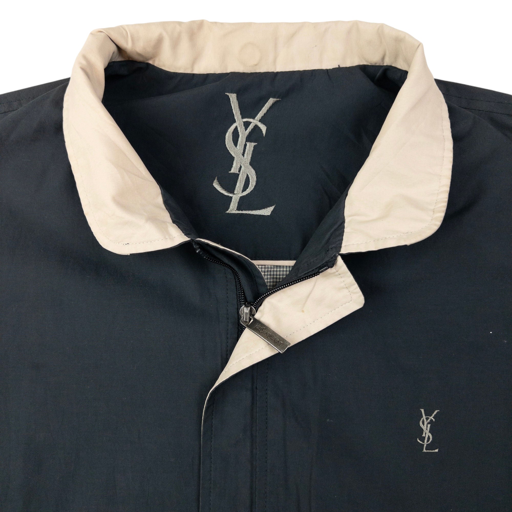 Vintage YSL Yves Saint Laurent Zip Up Jacket Size L