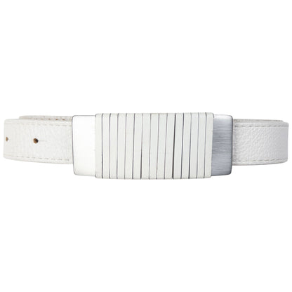Vintage Armani Jeans Embroidered Leather Belt Size W34