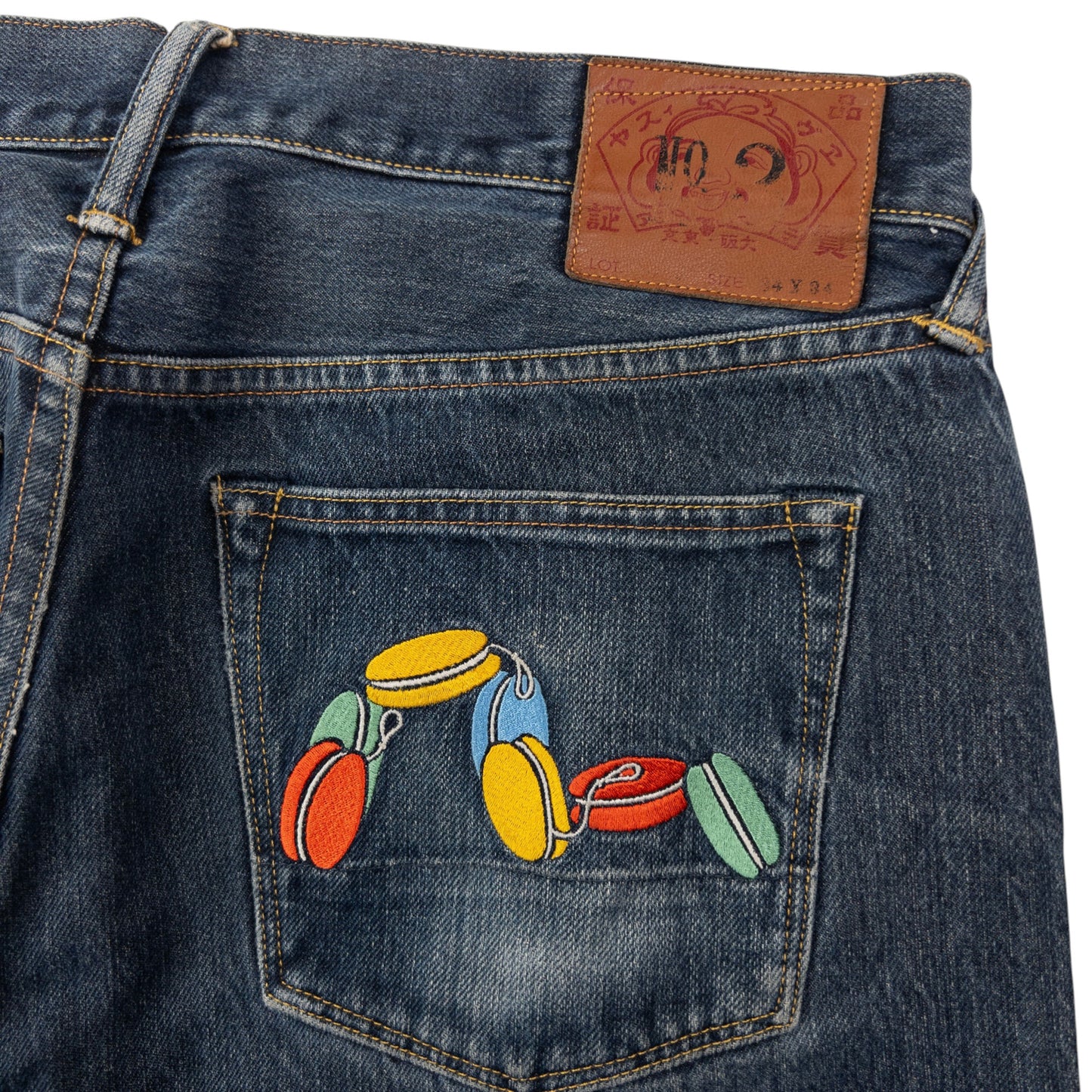 Vintage Evisu Double Yoyo Gull Embroidered Japanese Denim Shorts Size W35