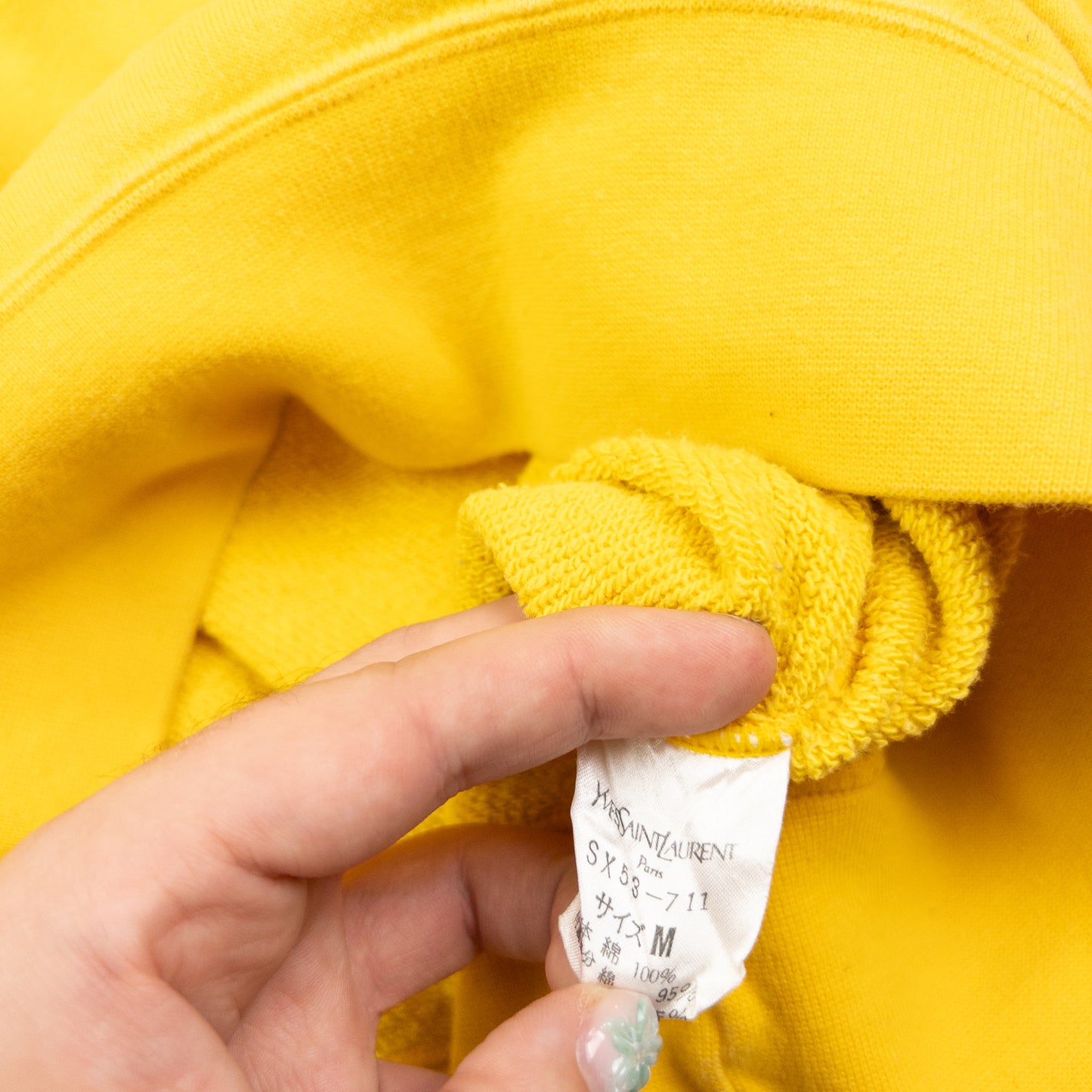 Vintage YSL Yves Saint Laurent Embroidered Sweatshirt Womens Size M