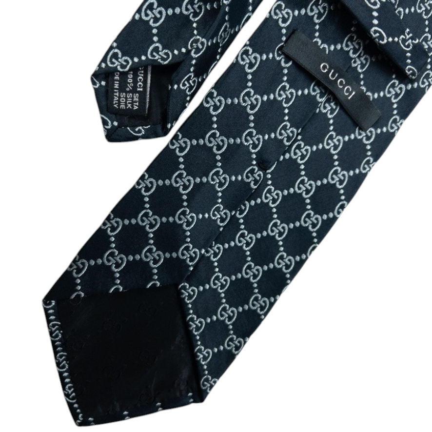 Vintage Gucci Monogram Silk Tie