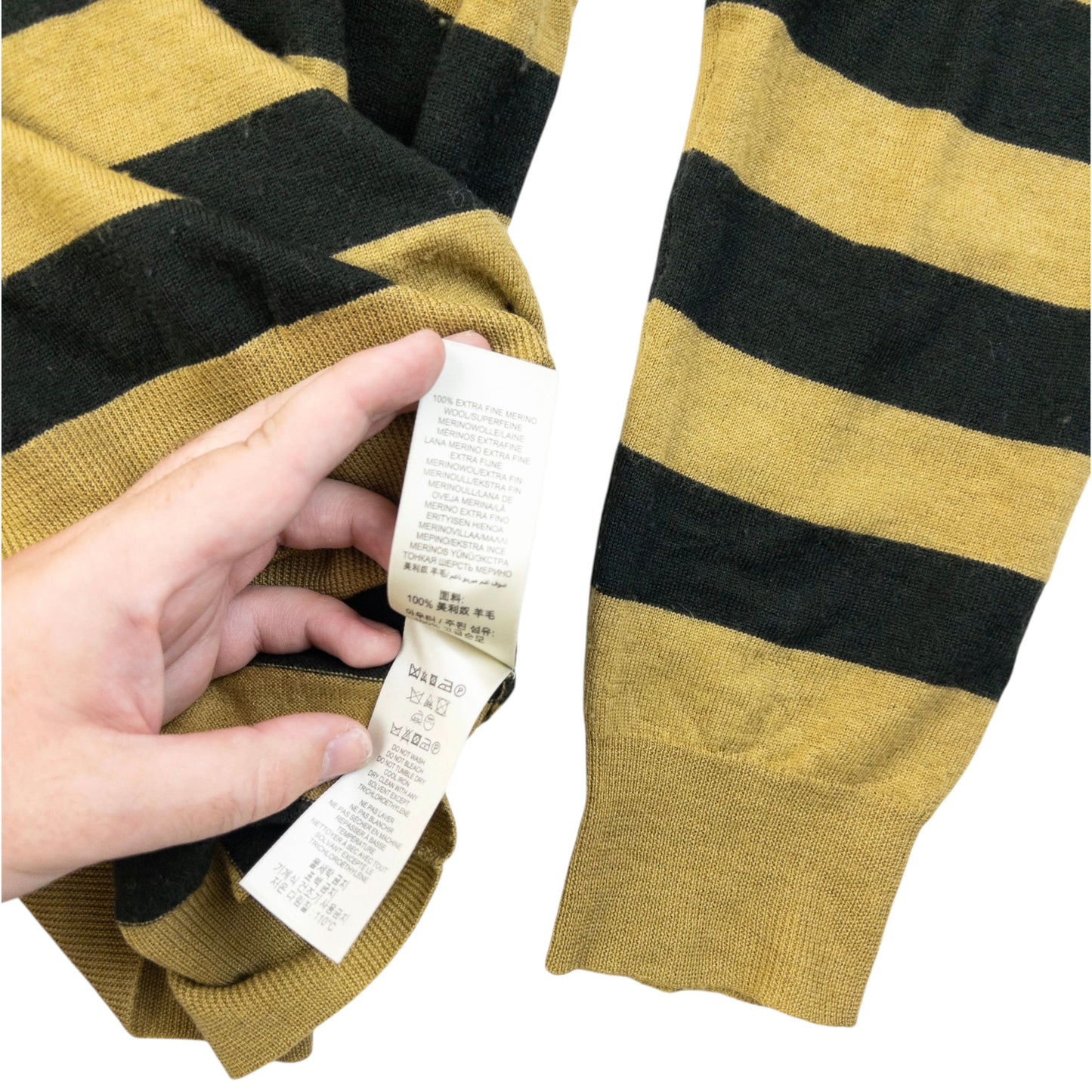 Vintage Burberry Brit Striped Wool Jumper Size XS