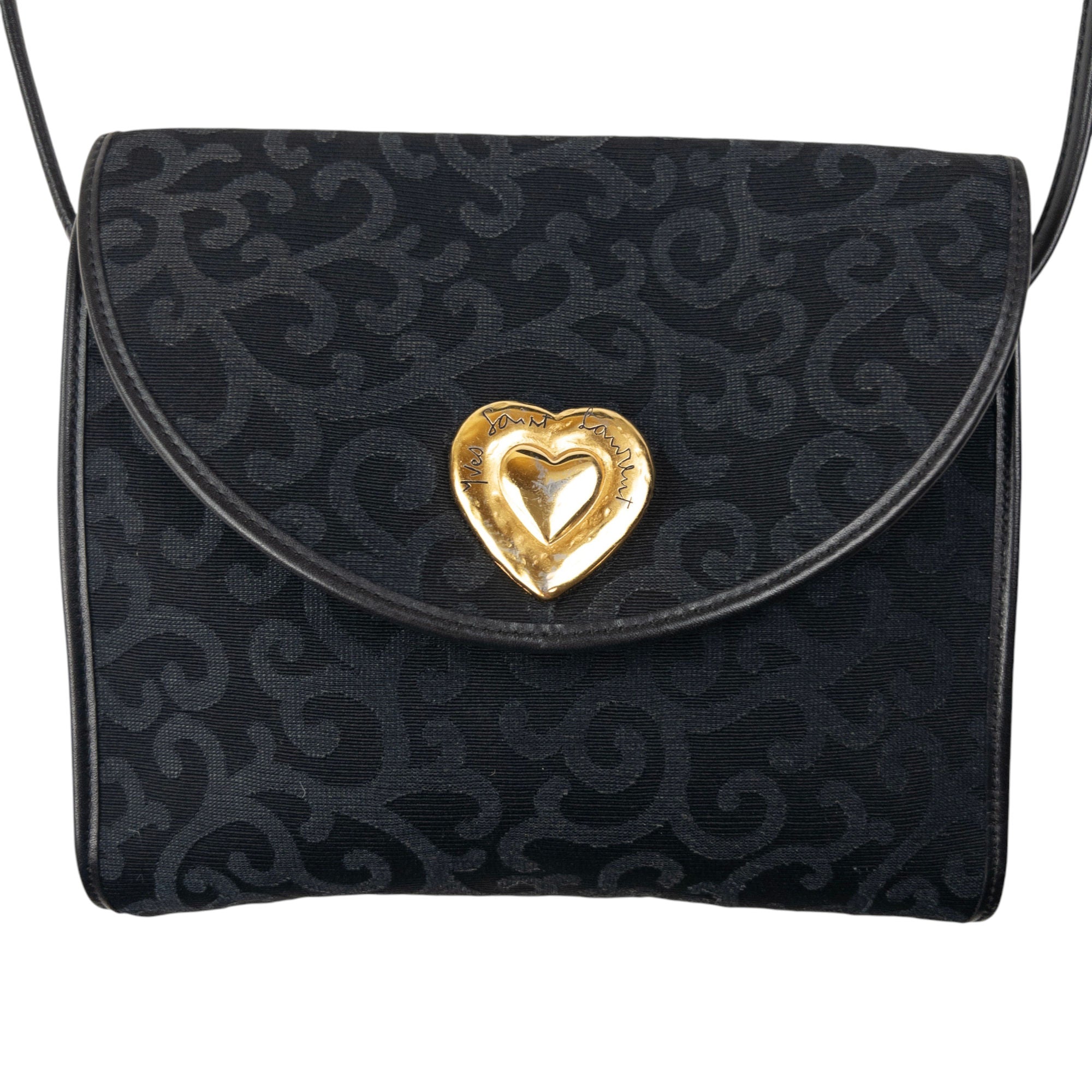 Vintage YSL Yves Saint Laurent Heart Crossbody Bag