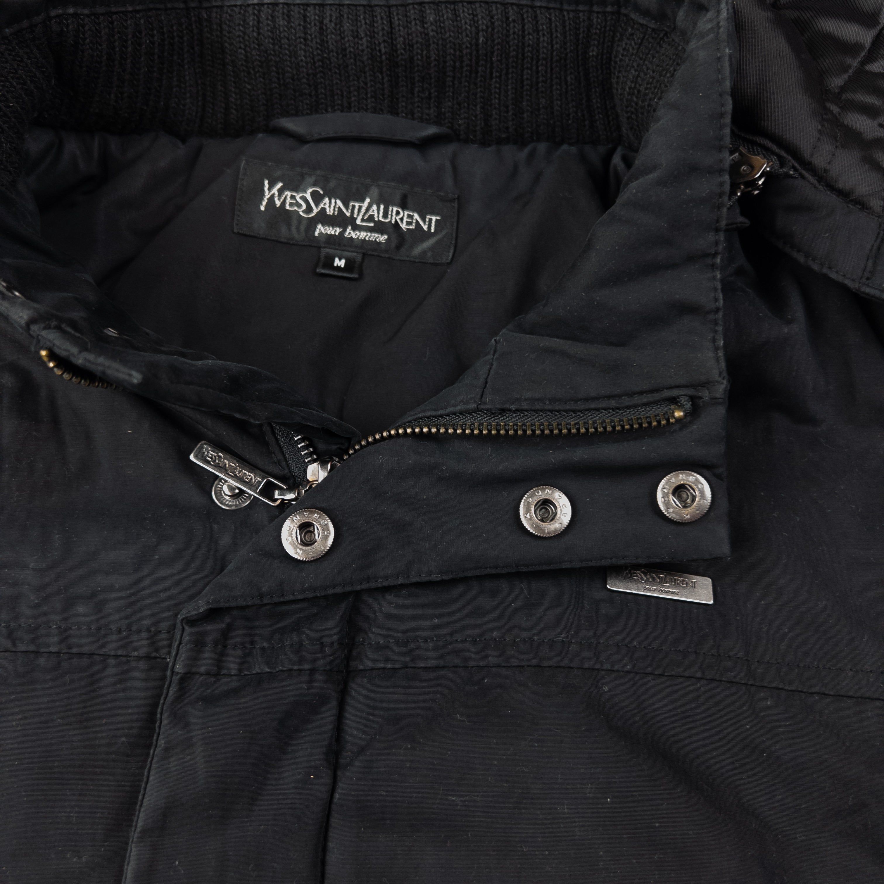 Vintage YSL Yves Saint Laurent Padded Zip Up Jacket Size M