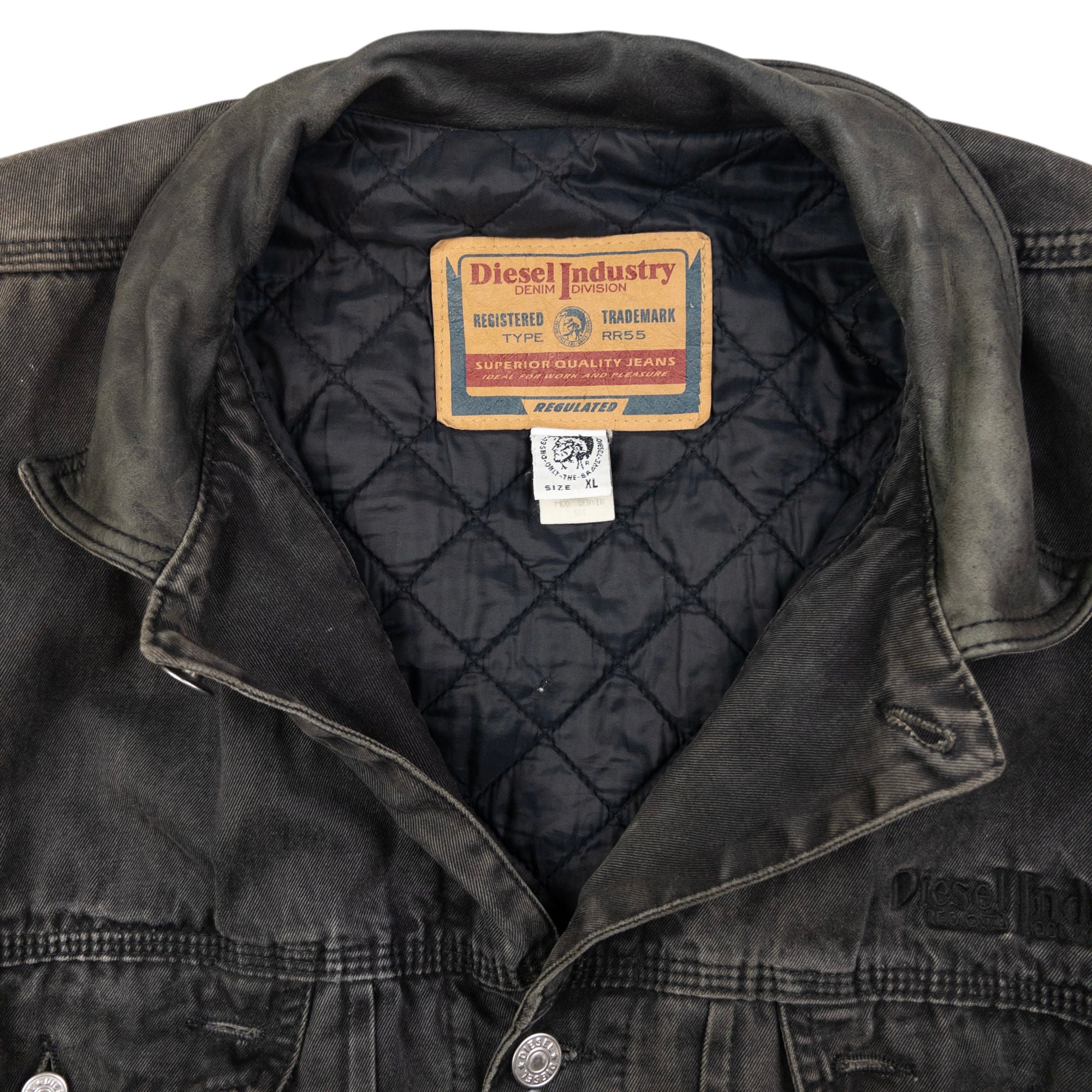 Vintage Diesel Industry Button Up Denim Jacket Size XL