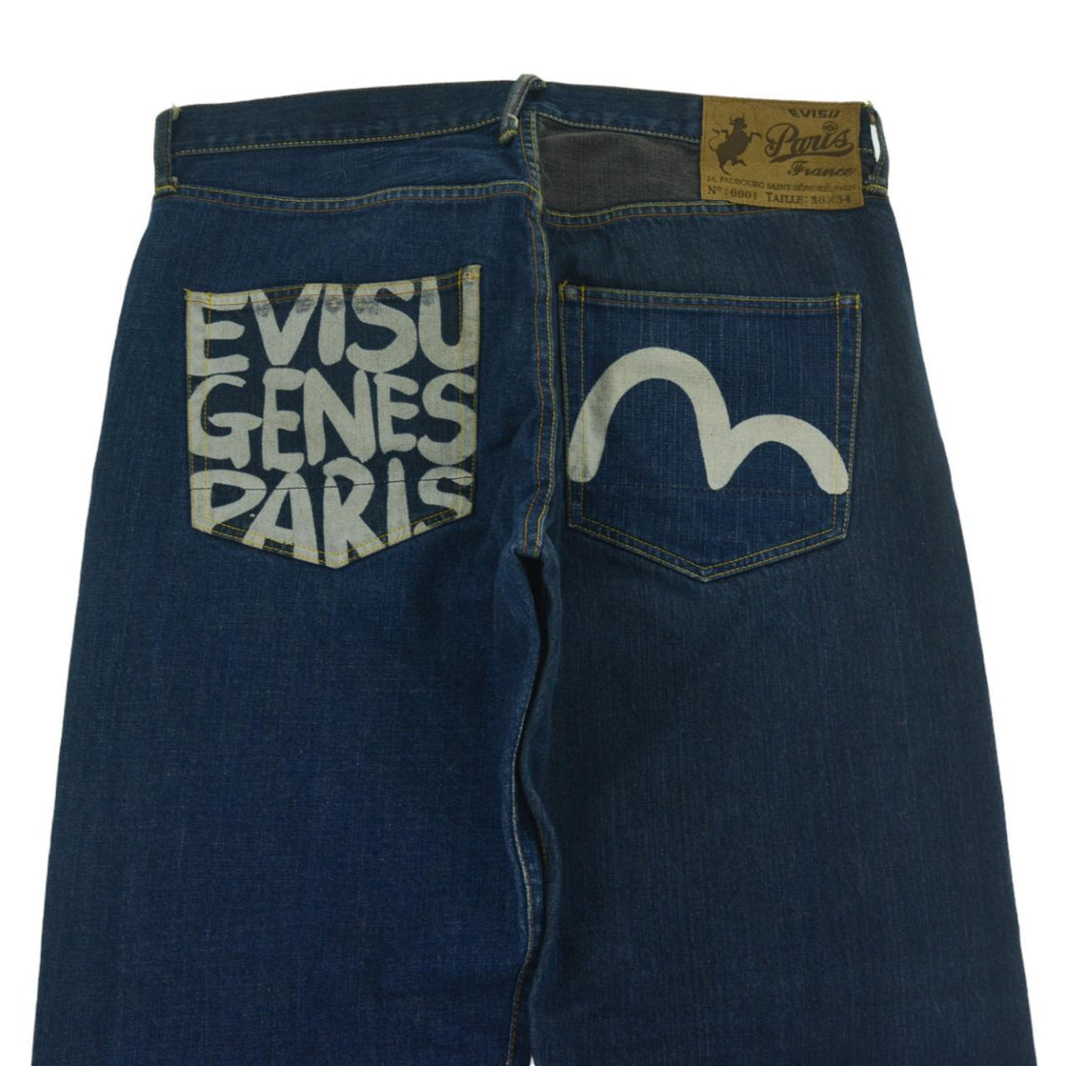 Vintage Evisu Paris Gull Japanese Denim Jeans Size W36