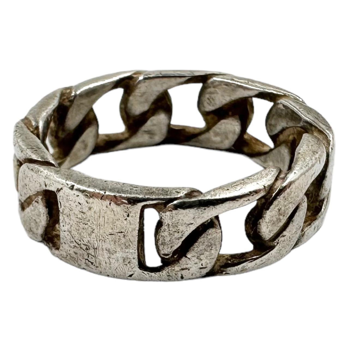 Vintage Curb Chain 925 Sterling Silver Ring