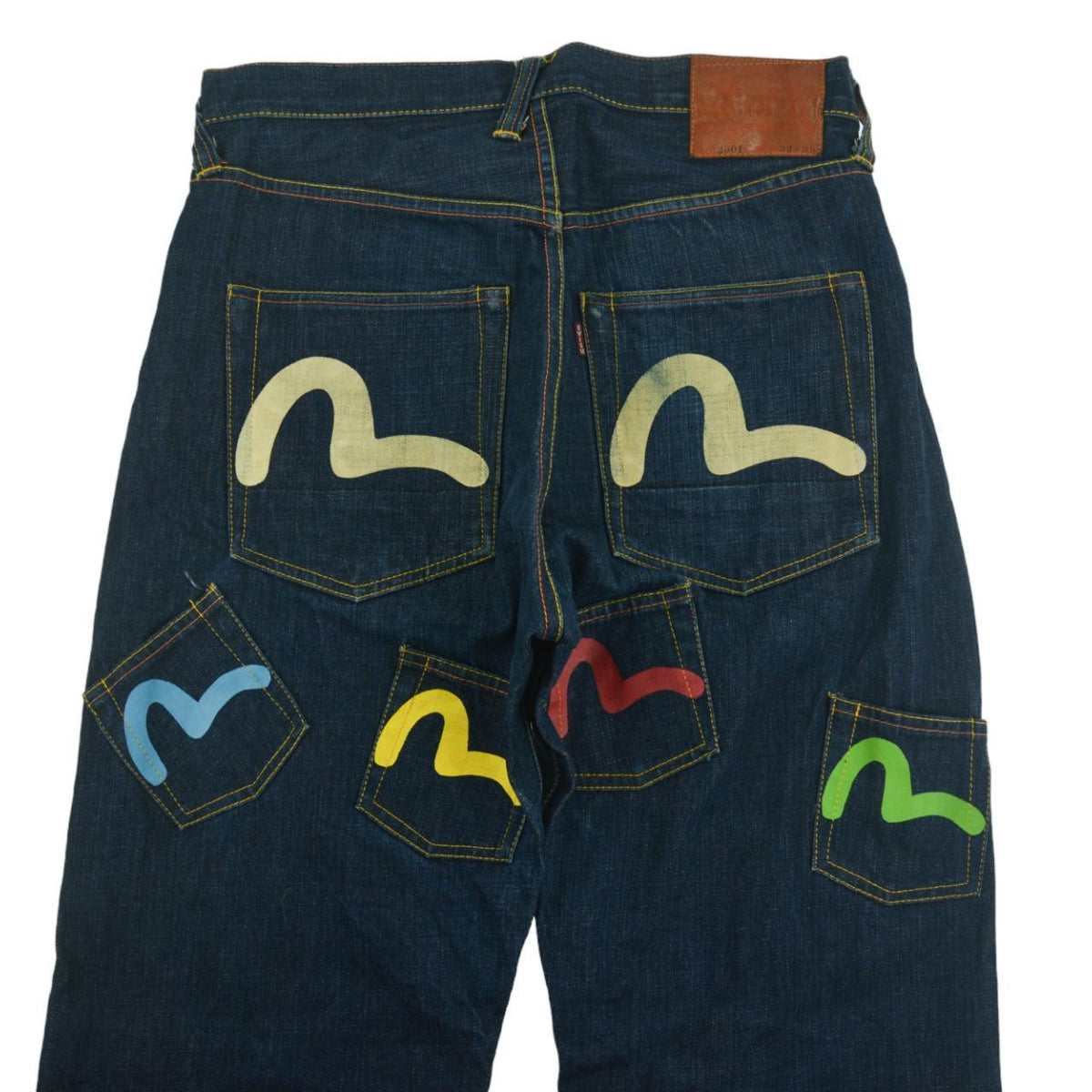 Vintage Evisu Multi Pocket Gull Japanese Denim Jeans Size W32