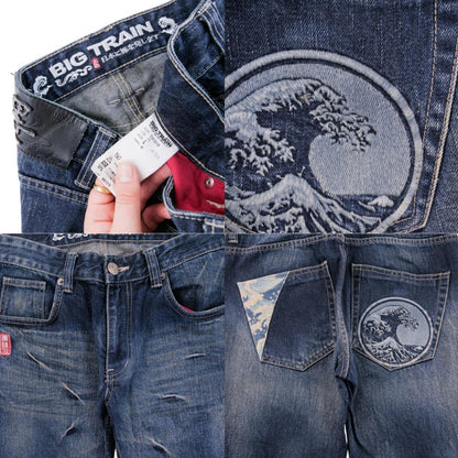 Vintage Wave Japanese Denim Jeans Size W30