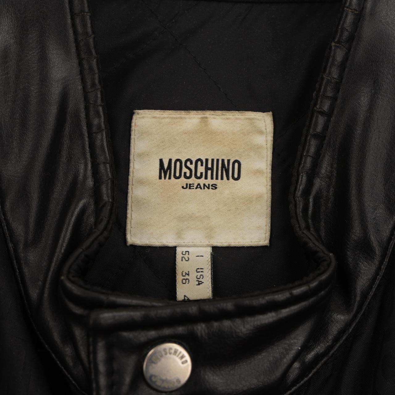 Vintage Moschino Monogram Nylon and Leather jacket Size M