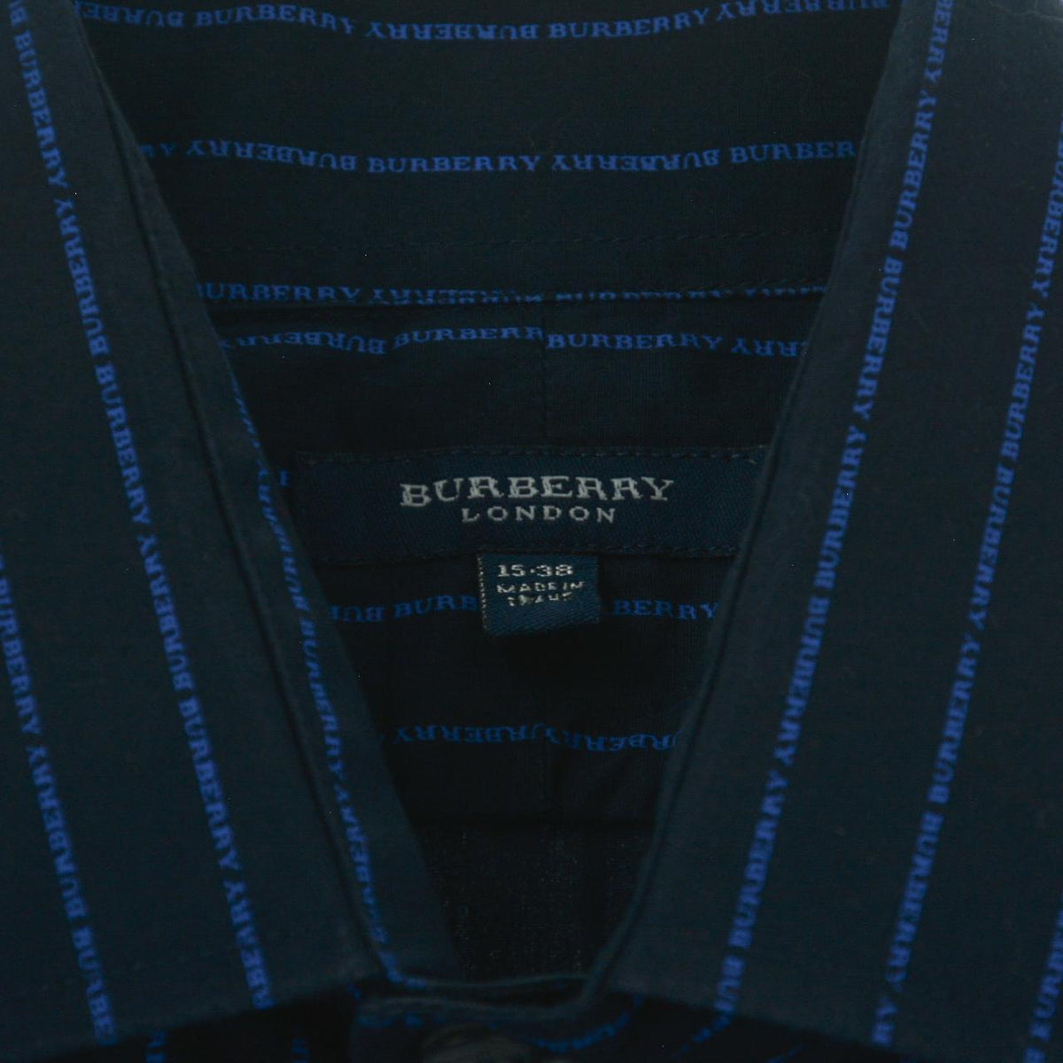 Vintage Burberry Monogram Button Up Shirt Size M