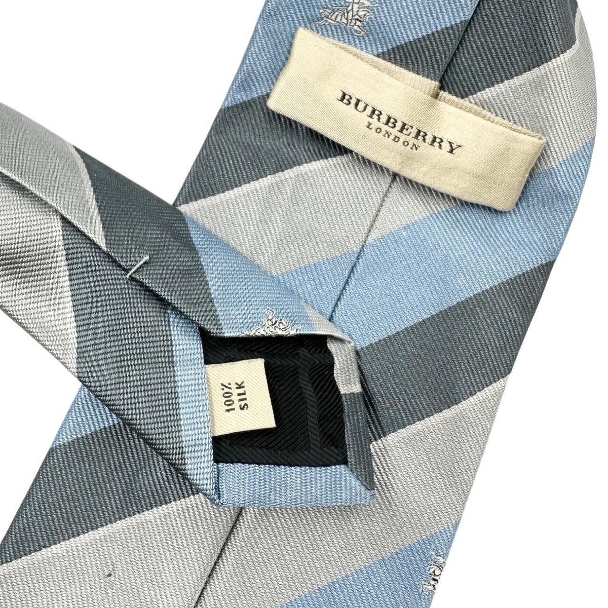 Vintage Burberry Silk Logo Tie