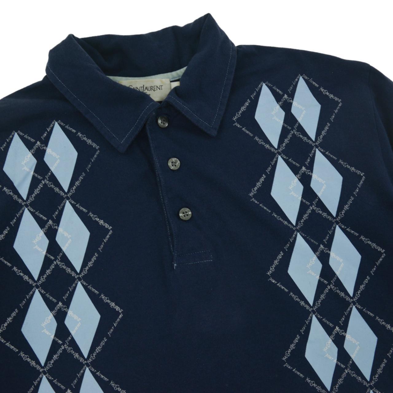 Vintage YSL Yves Saint Laurent Monogram Polo Shirt Size S