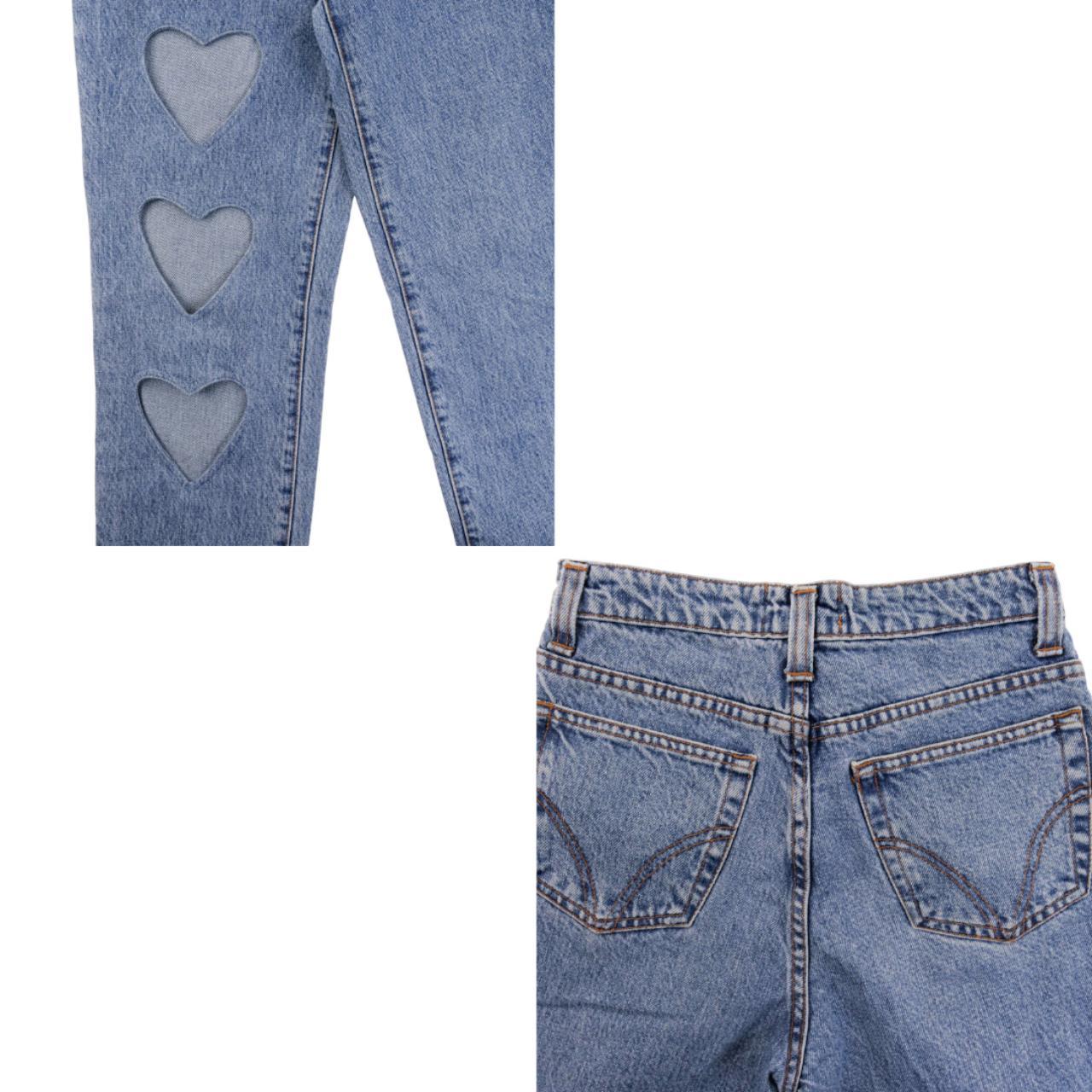 Vintage 2000s D&G Dolce & Gabbana Love Heart Cut Out Jeans Women's Size W25