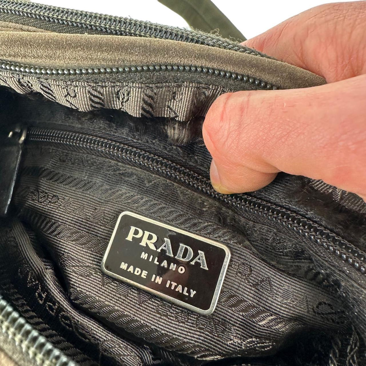 Vintage Prada Suede Cross Body Bag