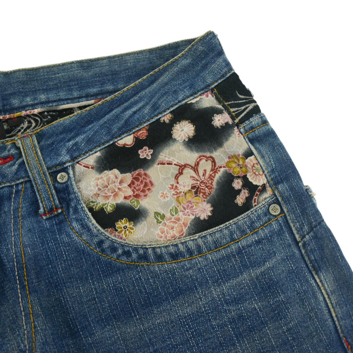 Vintage Flower Japanese Denim Jeans Size W32