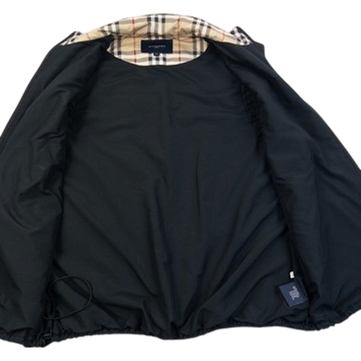Vintage 2000s Burberry Golf Quilted Zip Up Vest in black, photo 8