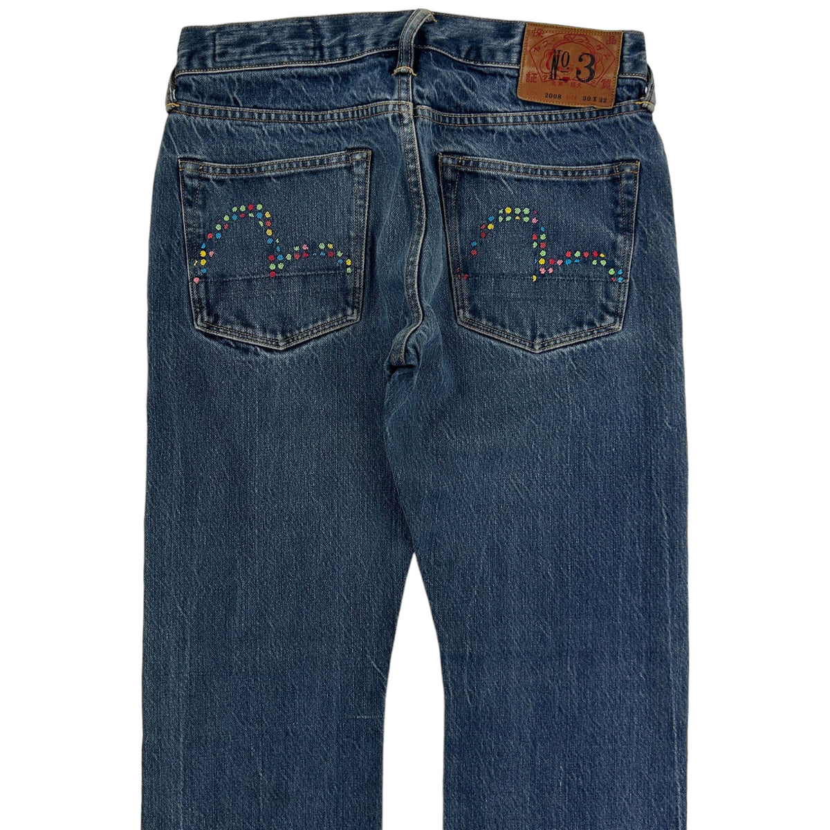 Vintage Evisu Dot Double Gull Japanese Denim Jeans Size W30
