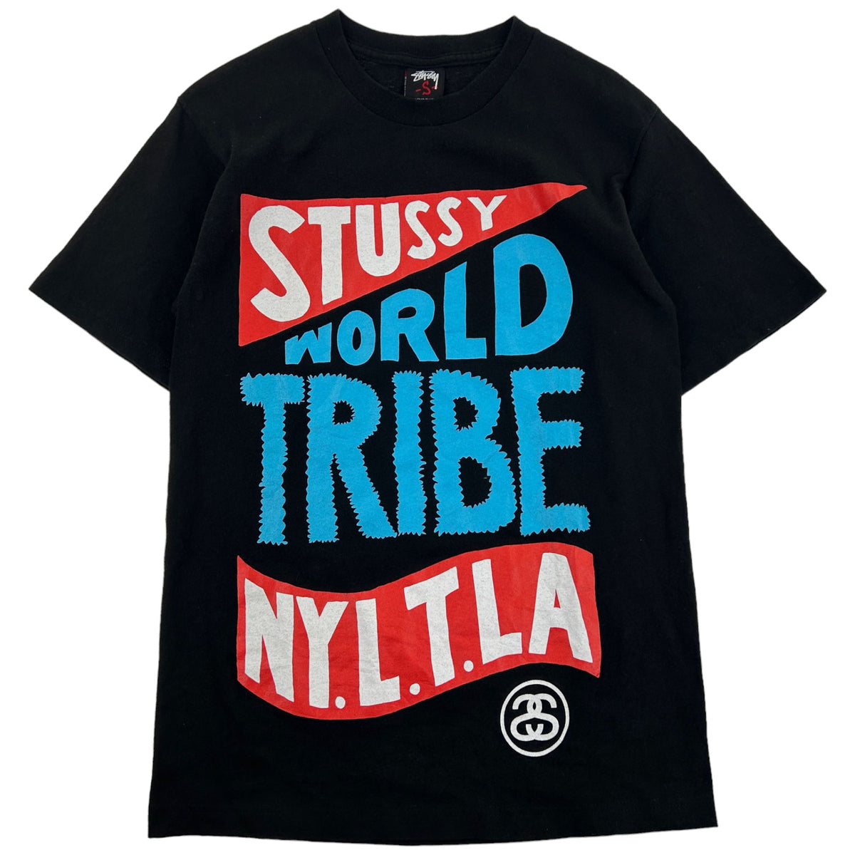 Vintage Stussy World Tribe Graphic T-Shirt Size S