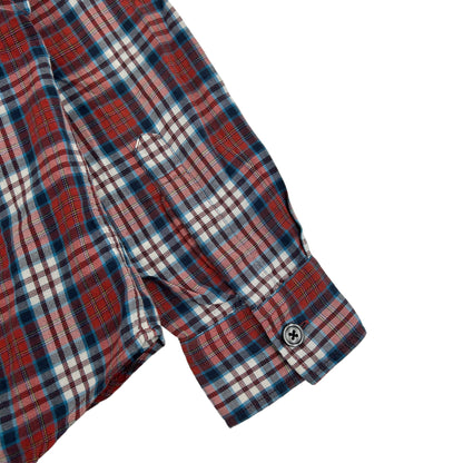 Vintage PPFM Plaid Zip-Up Shirt Size M