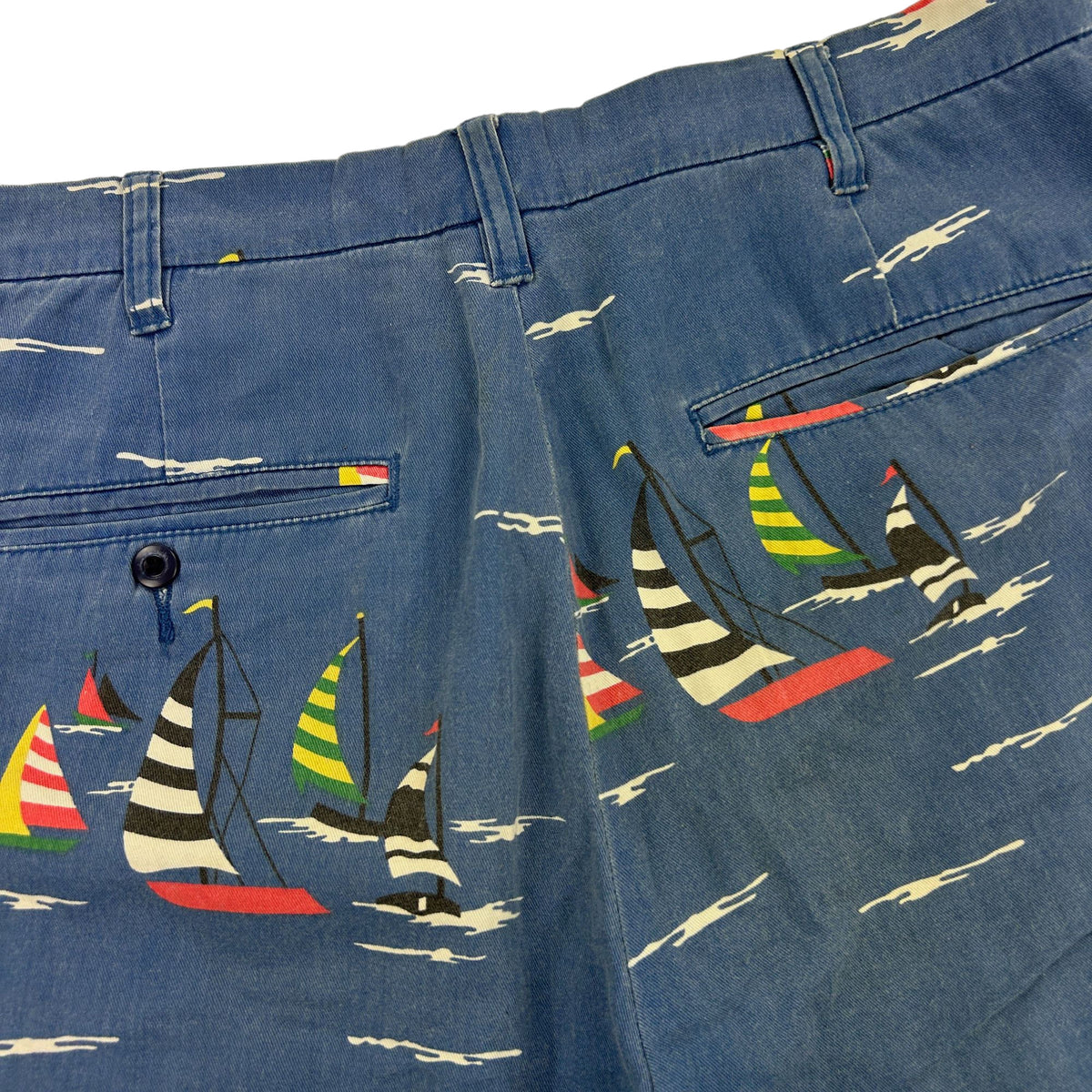 Vintage Stussy Sailing Print Shorts Size W35