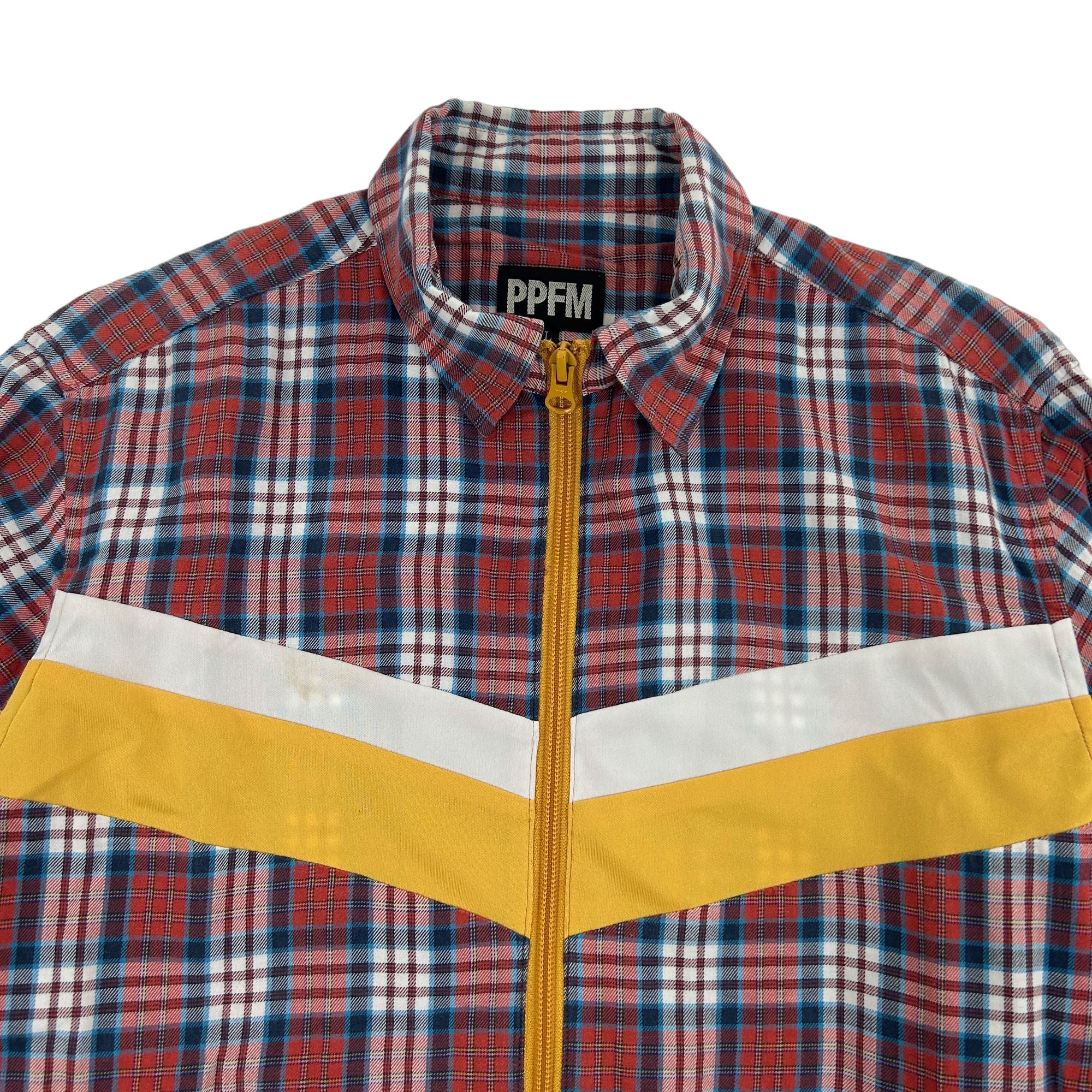Vintage PPFM Plaid Zip-Up Shirt Size M