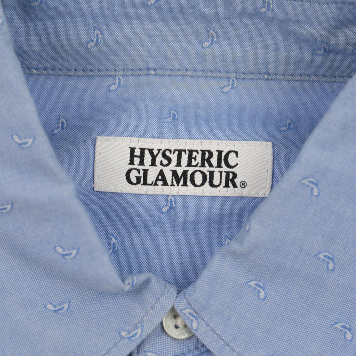 Vintage Hysteric Glamour Music Note Button Shirt Size S