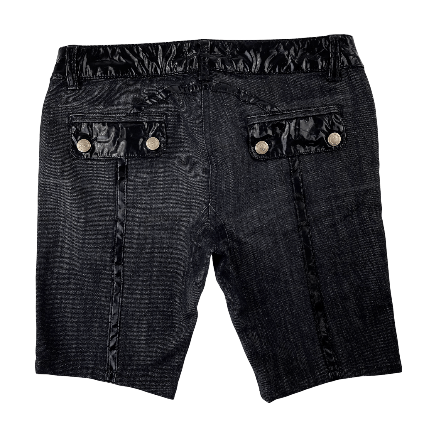 Dolce and Gabbana leather panel shorts W30 - second wave vintage store